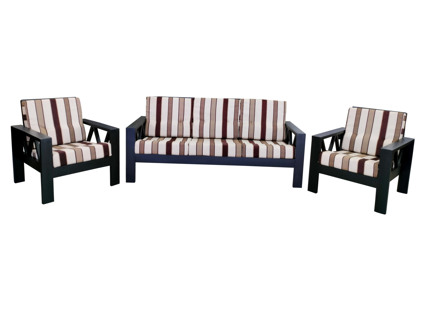 VK Winchester Black 3+1+1 Sofa Sets