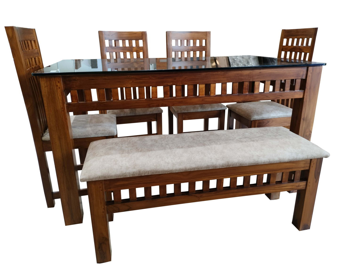 Mark Model Dining Set 4 Seater with bench
